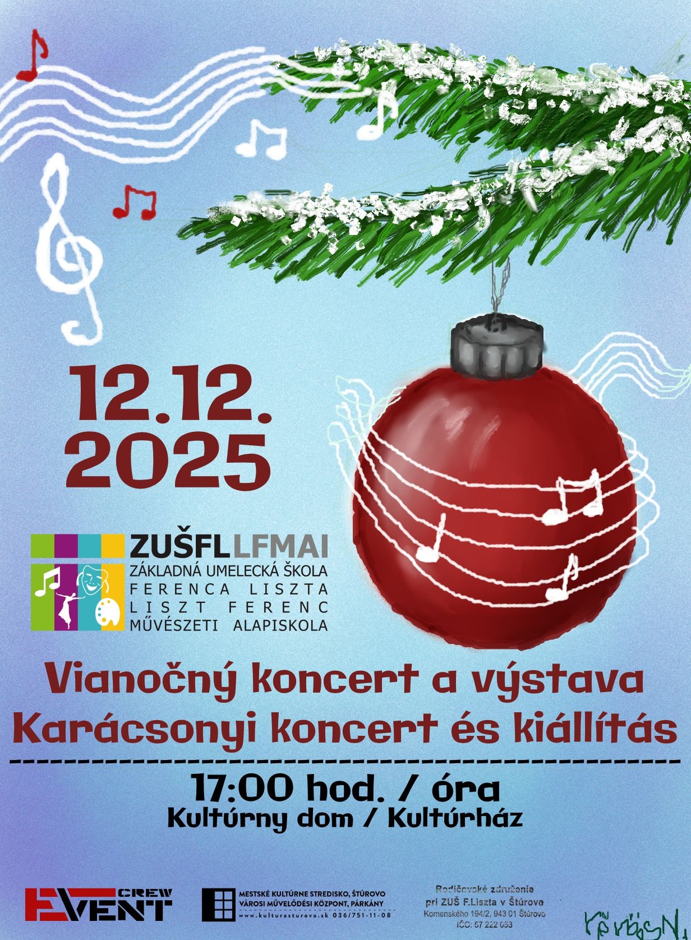 Vianočný koncert a výstava ZUŠFL - Štúrovo